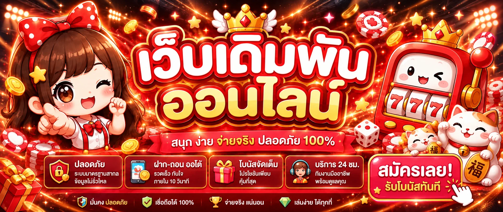 แบนเนอร์สล็อตออนไลน์ ZILLA939 พร้อมมาสคอต PG Soft